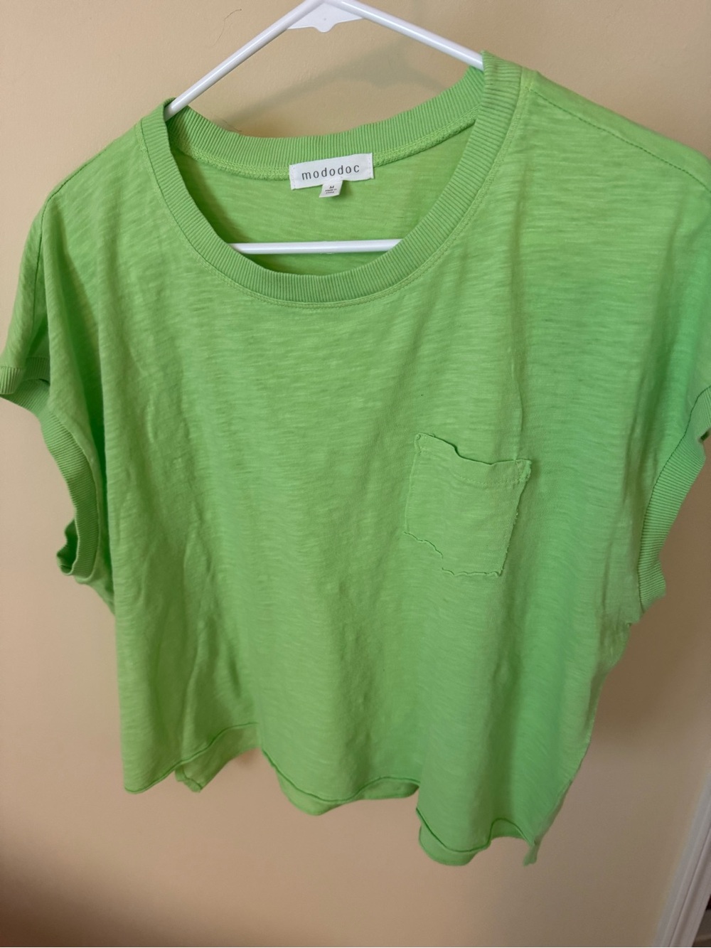 mododoc Lime Green Pocket Tee - Women